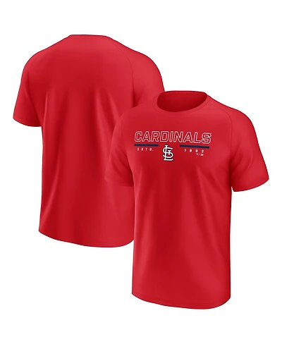 Fanatics Men's Red St. Louis Cardinals Raglan T-Shirt