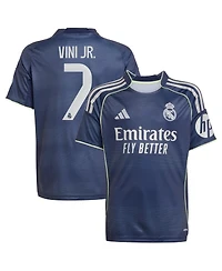 Adidas Big Boys and Girls Vini Jr. Blue Real Madrid 2025/26 Away Replica Player Jersey