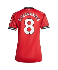 Adidas Women's Bruno Fernandes Red Manchester United Home 2025/26 Replica Player Jersey