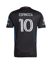 Adidas Men's Cristian Espinoza Black San Jose Earthquakes 2025 Headliner Authentic Player Jersey