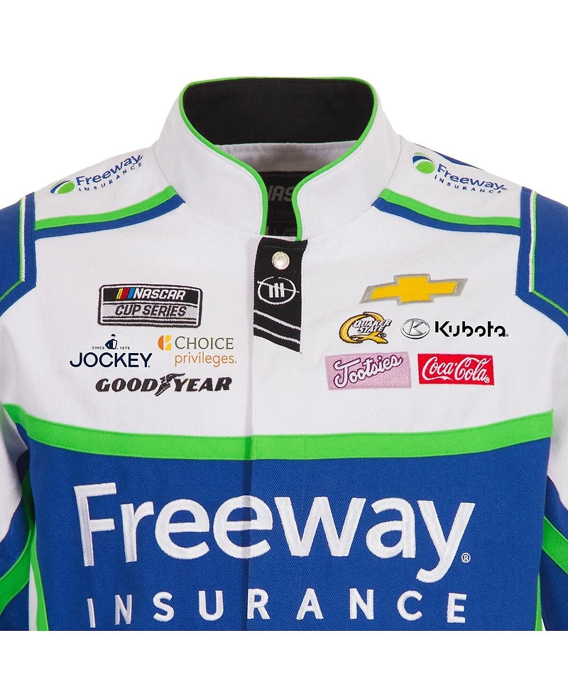 Jh Design Men's Royal/White Daniel Suarez Freeway Insurance Full-Snap Twill Uniform Jacket