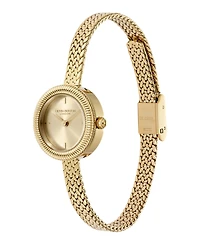Olivia Burton Women's Finery Gold Tone Stainless Steel Mesh Bracelet Watch, 20mm