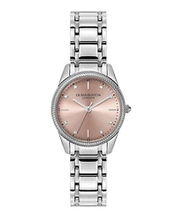 Olivia Burton Women's Egerton Silver Tone Stainless Steel Bracelet Watch, 28mm