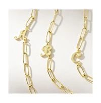 14k Gold-Plated Cursive Initial Necklace