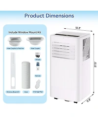 gaomon 10,000 Btu Portable Ac, 3-in-1 Cooling/Fan/Dry Unit for 560 Sq.Ft, Low Noise for Home & Office