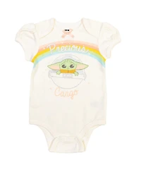 Star Wars Baby Girls The Mandalorian Fleece Pullover Hoodie Bodysuit and Pants 3 Piece Outfit