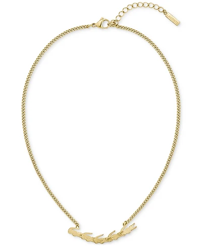 Lacoste Crocodile Statement Necklace, 16" + 2" extender