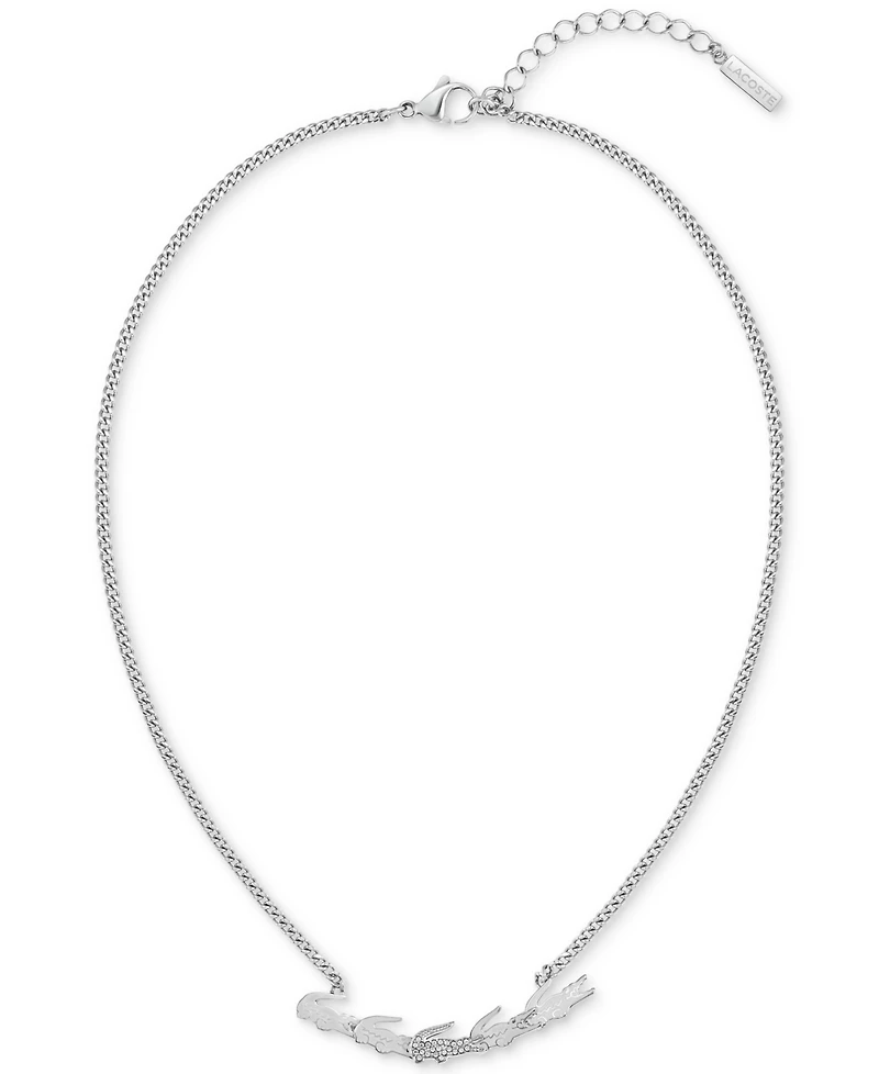 Lacoste Crocodile Statement Necklace, 16" + 2" extender