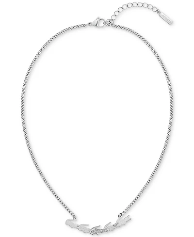 Lacoste Crocodile Statement Necklace, 16" + 2" extender
