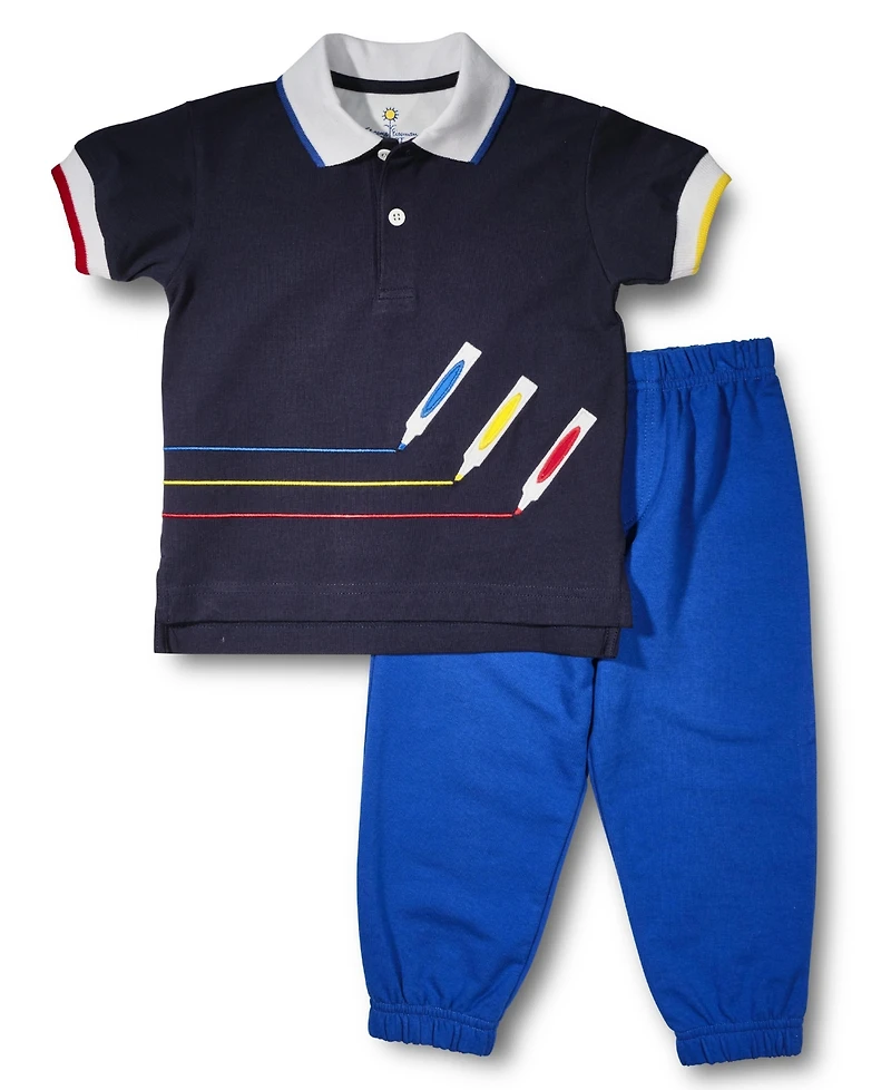 Florence Eiseman Toddler Boys Polo With Markers