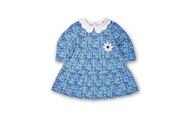 Florence Eiseman Floral Print Knit Dress With Flower