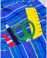 Florence Eiseman Stripe Knit Dress With School Supplies