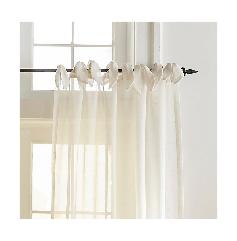 Elrene Home Fashions Vienna Tie-Top Sheer Window Curtain