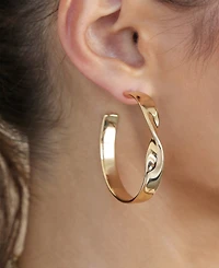 Ettika Heirloom Twist Medium Hoops Earrings