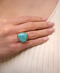 Ettika 18K Gold Plated Turquoise Solstice Ring