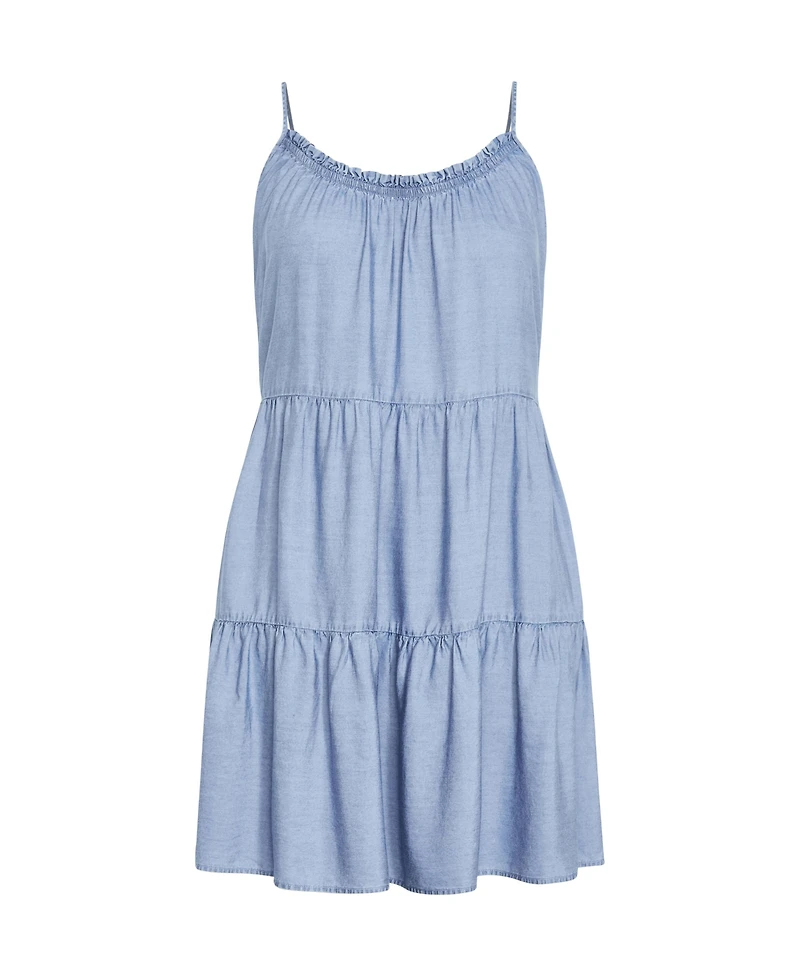 City Chic Women's Plus Sweet Tiers Mini Dress