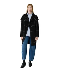 Soia & Kyo Women's Jackie-p Double Face Wool Cocoon Coat