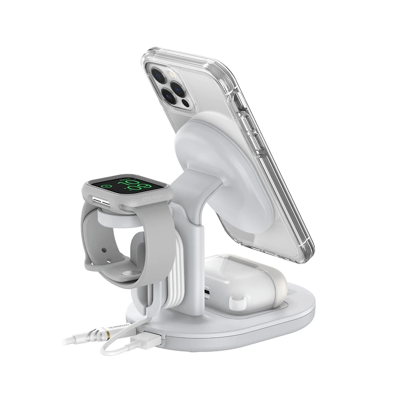 OtterBox 3-in-1 Charging Station for MagSafe-White