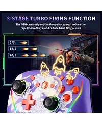 Nbcp Wireless Switch 2 Controller for Nintendo Switch/Lite/Oled, Mouse Touch Back Buttons, Extra Pro Controller with Wake, Programmable, Turbo Functio