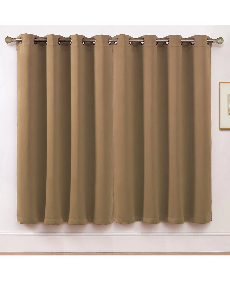 Kate Aurora Set of 2 Thermal Room Darkening Grommet Top Curtains For Small Windows