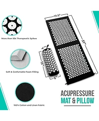 Sorbus 51 Inch Acupressure Mat, Pillow & Carry Bag