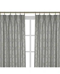 Kate Aurora 2 Pack Windsor Pinch Pleat/Rod Pocket/Back Tab Quatrefoil Window Curtain Panels