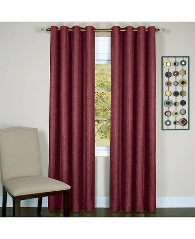 Kate Aurora Vesper Room Darkening Grommet Top Crinkled Satin Lined Single Window Curtain Panel - 63 in. Long