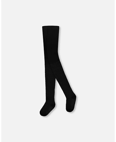 Deux par Girl Knit Tights Black - Toddler|Child