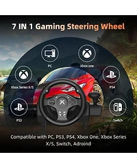 Nbcp 270°Racing Steering Wheel with Pedals & Vibration Feedback – Compatible with Xbox, PS4, Pc, Switch, Android & More