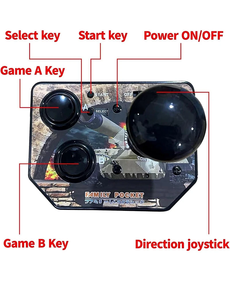 Nbcp Mini Handheld Retro Game Console: 20+ Pre-installed Classic Games, Hd 1080P, Wireless Joysticks