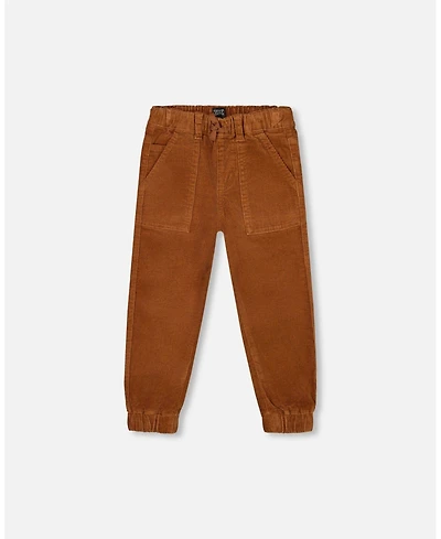Deux par Baby Boy Stretch Corduroy Jogger Pants Brown