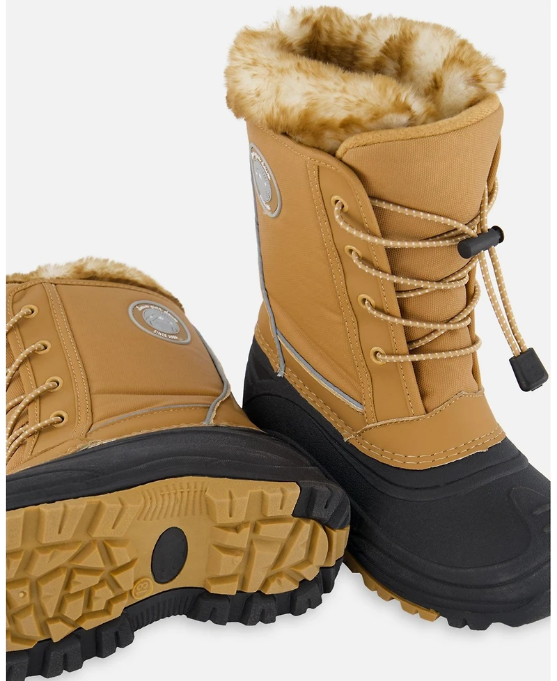 Deux par Kids Unisex Winter Boots Brown Sugar with Removable Liner - Toddler|Child