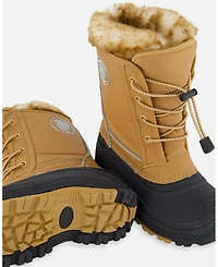 Deux par Kids Unisex Winter Boots Brown Sugar with Removable Liner - Toddler|Child