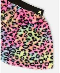 Deux par Toddler Girls Faux Fur Skirt Multicolor Leopard - Toddler|Child