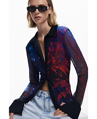 Desigual Women's Buttoned chiffon T-shirt