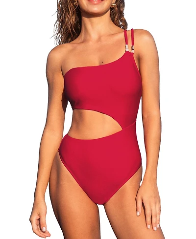 Cupshe Women's Scarlet Sizzle Red One-Piece Swimsuit