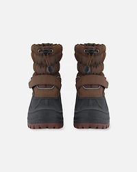 Deux par Kids Unisex Winter Boots Taupe - Toddler|Child