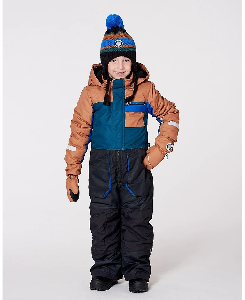 Deux par Boy One-Piece Play Snowsuit Colorblocked and Black - Child