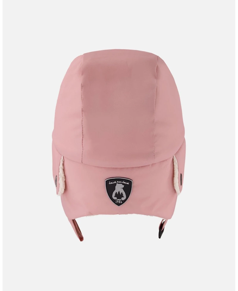 Deux par Baby Girls Lined Chapka Dusty Pink - Baby|Toddler