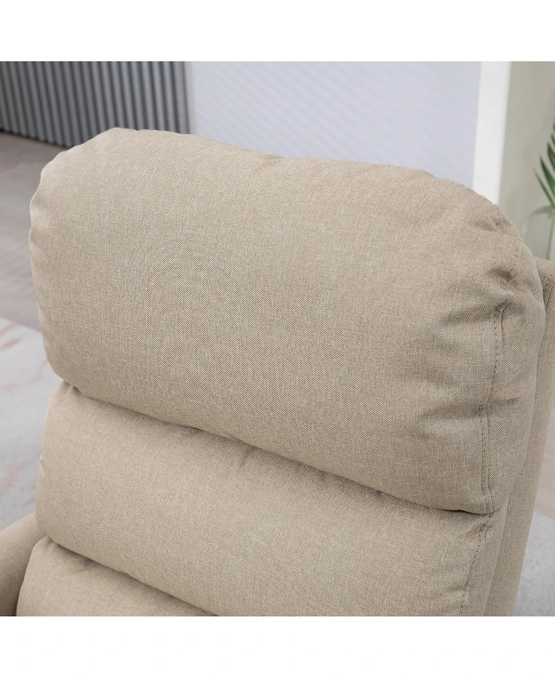 Flynama Homcom Power Lift Recliner Chair for Elderly, Easy Assembly, Fabric Lift Chair with Remote Control, Side Pockets for Living Room, Beige
