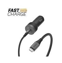 OtterBox Premium Pro Usb C to Usb C Car Charging Kit 30W-Black