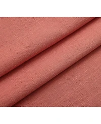 Kate Aurora Teen Decor Poly Cotton Coral Colored Grommet Top Window Valance