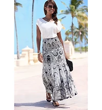 Lascana Women's Convertible Tiered Dress