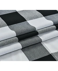 Kate Aurora Country Farmhouse Living Classic Buffalo Plaid Checkered Single Grommet Top Window Curtain Panel - 54 in. W x 84 L, Burgundy