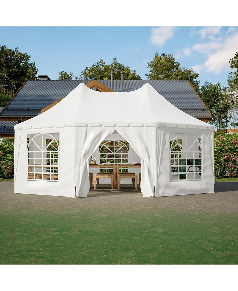 Streamdale Furniture 20x15 Party Tent Heavy Duty Waterproof White