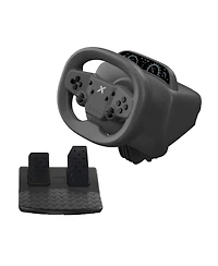 Nbcp PS4 Gaming Steering Wheel with Pedals – Wireless Bluetooth Connectivity, Dual-Vibration Motors, Compatible with Pc, PS4, Switch, PS3, iOS & Andro