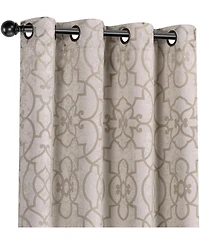 Kate Aurora Living 2 Pack Reversible Geometric Room Darkening Grommet Curtains - 38 in. W x 84 L, Lavender/Purple