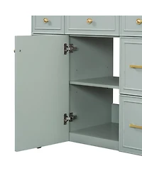 Streamdale Furniture 36" Bathroom Vanity w/ Ceramic Sink & Hairdryer Drawer