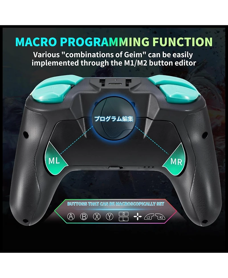 Nbcp Wireless Switch 2 Controller for Nintendo Switch/Lite/Oled, Mouse Touch Back Buttons, Turbo, 6-Axis Gyro, Programmable, Wake Function