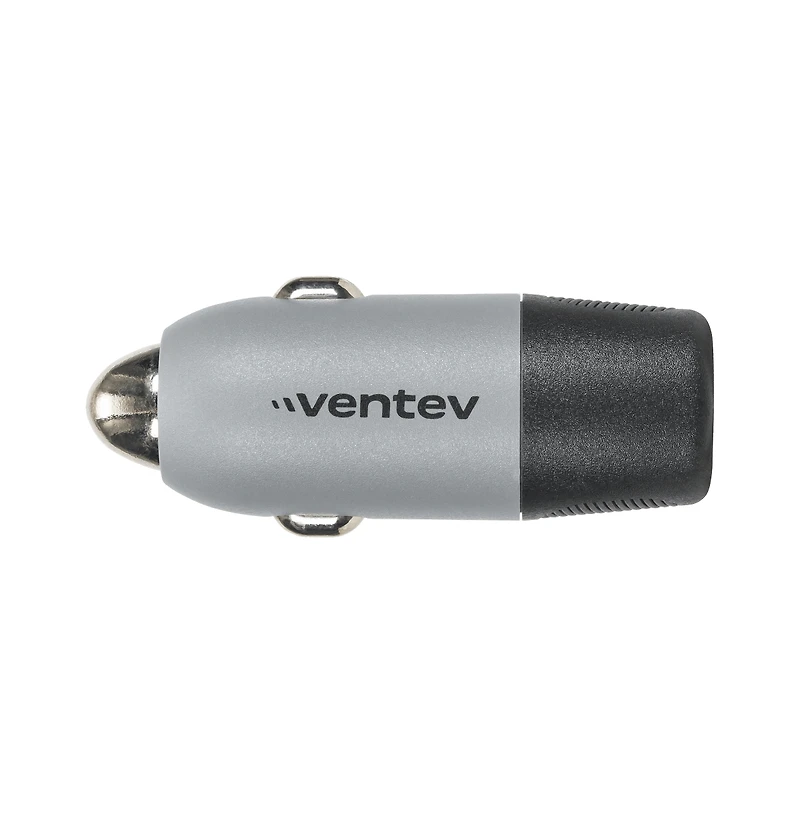 Ventev 20W Ultrafast Usb C Universal Car Charger and Usb C to Apple Lightning Cable-Gray